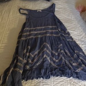 Blue Free People Trapeze Tunic